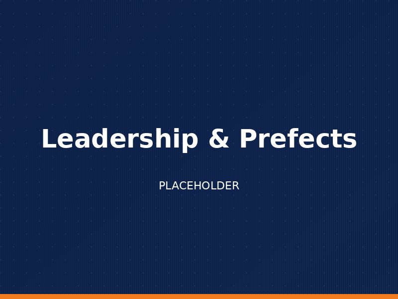 Leadership & Prefects